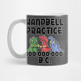 Handbell Practice 100,000,000 B.C. Cute Dinosaurs Ringers Mug